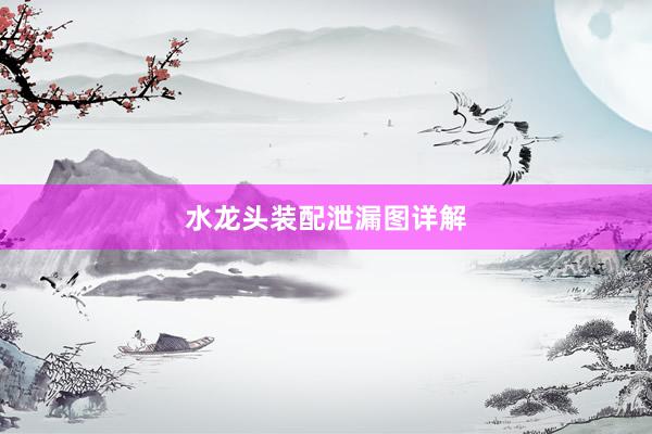 水龙头装配泄漏图详解